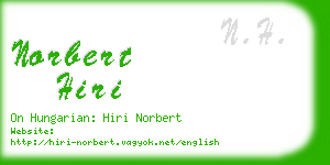 norbert hiri business card